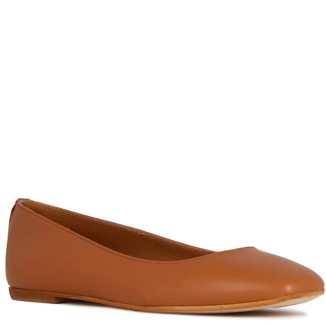 Cheap Leonardo Shoes Ballerina Casual Da Donna In Pelle Liscia Colore Fatta A Mano Marrone