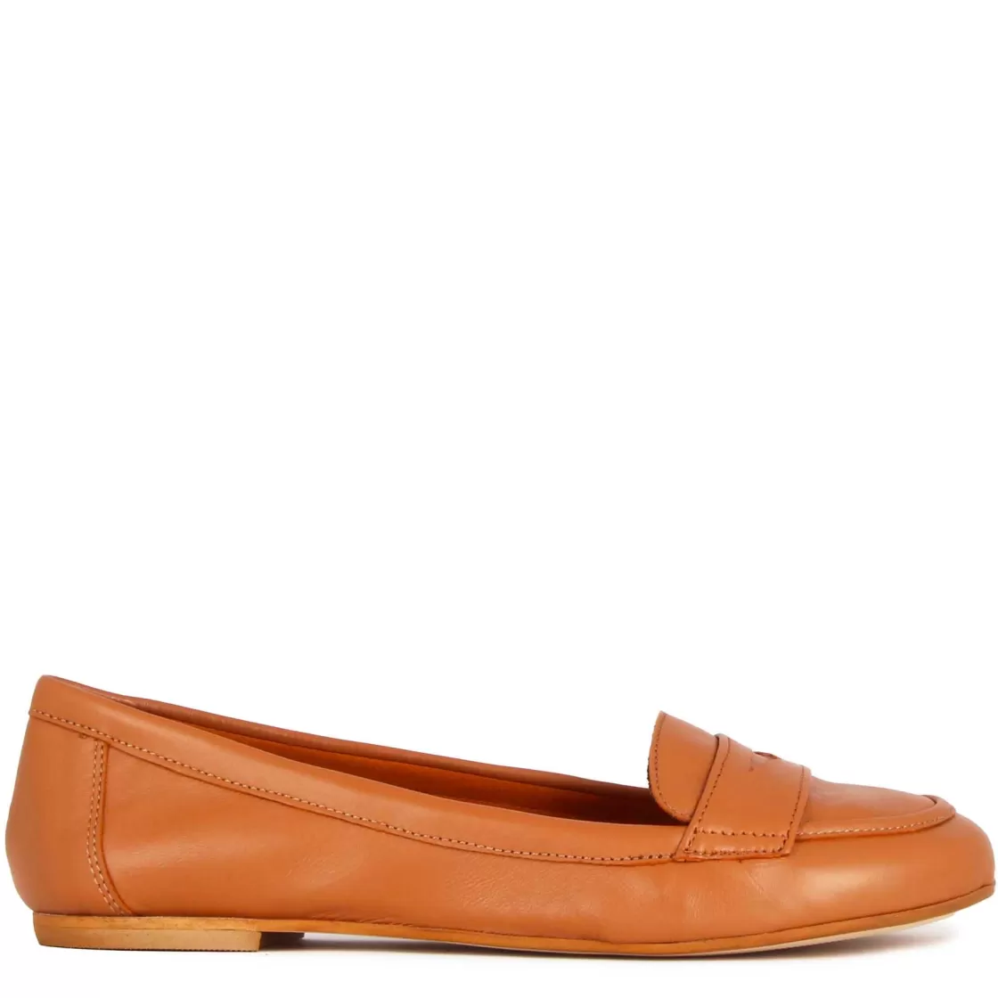 Hot Leonardo Shoes Ballerina Classica Da Donna In Pelle Colore Marrone