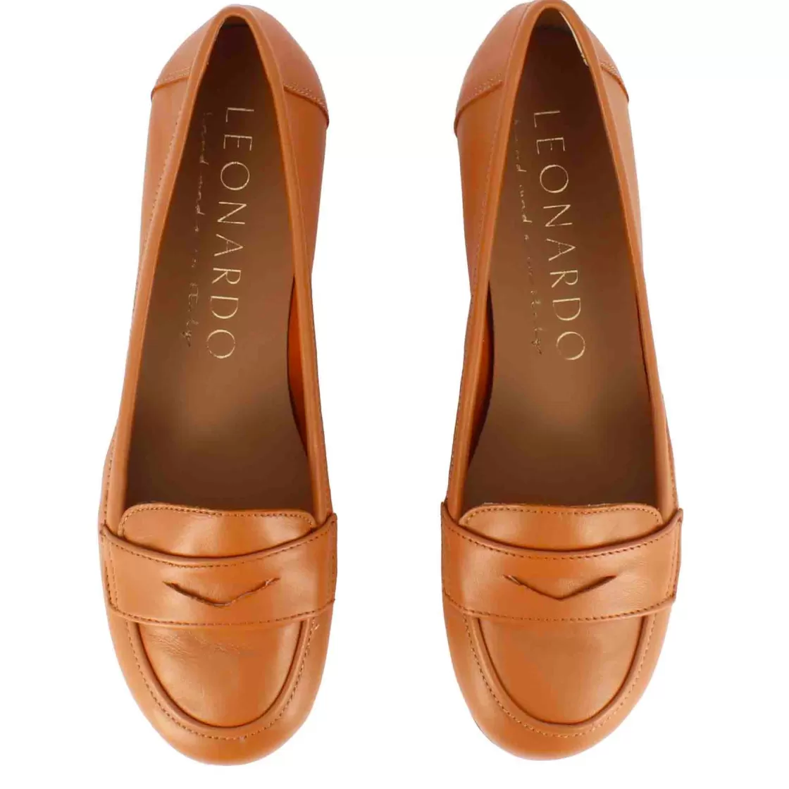 Hot Leonardo Shoes Ballerina Classica Da Donna In Pelle Colore Marrone