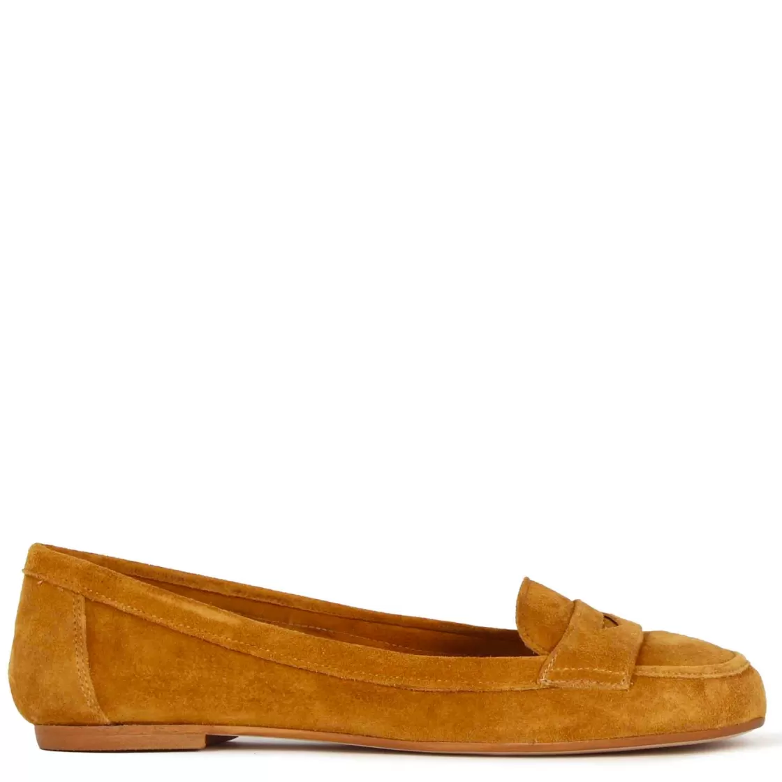 Discount Leonardo Shoes Ballerina Classica Da Donna In Pelle Scamosciata Colore Marrone