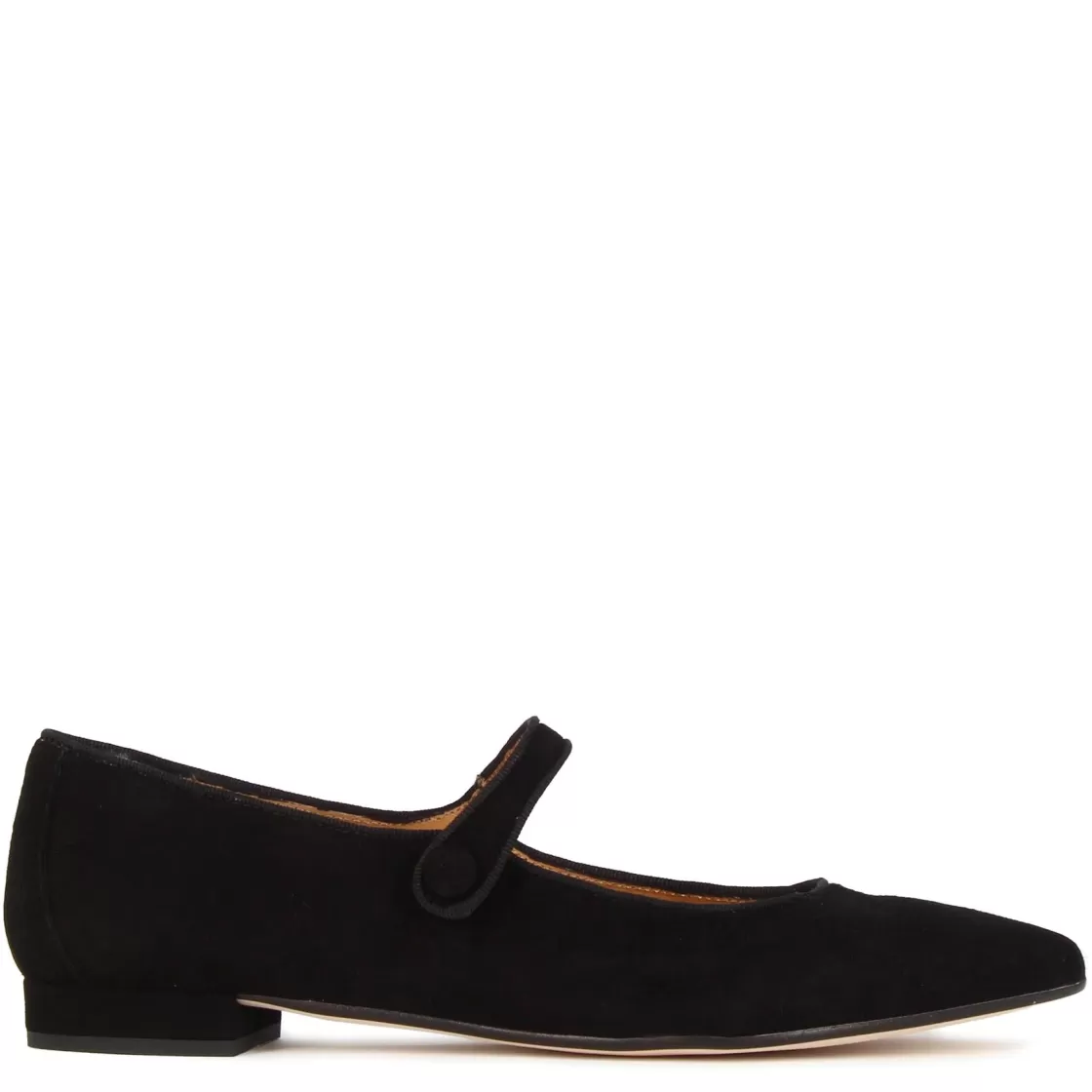 Discount Leonardo Shoes Ballerina Mary Jane Da Donna In Pelle Scamosciata Con Cinturino Colore Nero