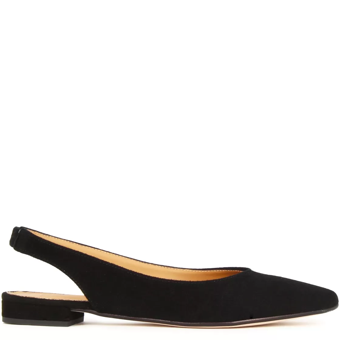 Shop Leonardo Shoes Ballerina Slingback Da Donna In Pelle Scamosciata Colore Nero