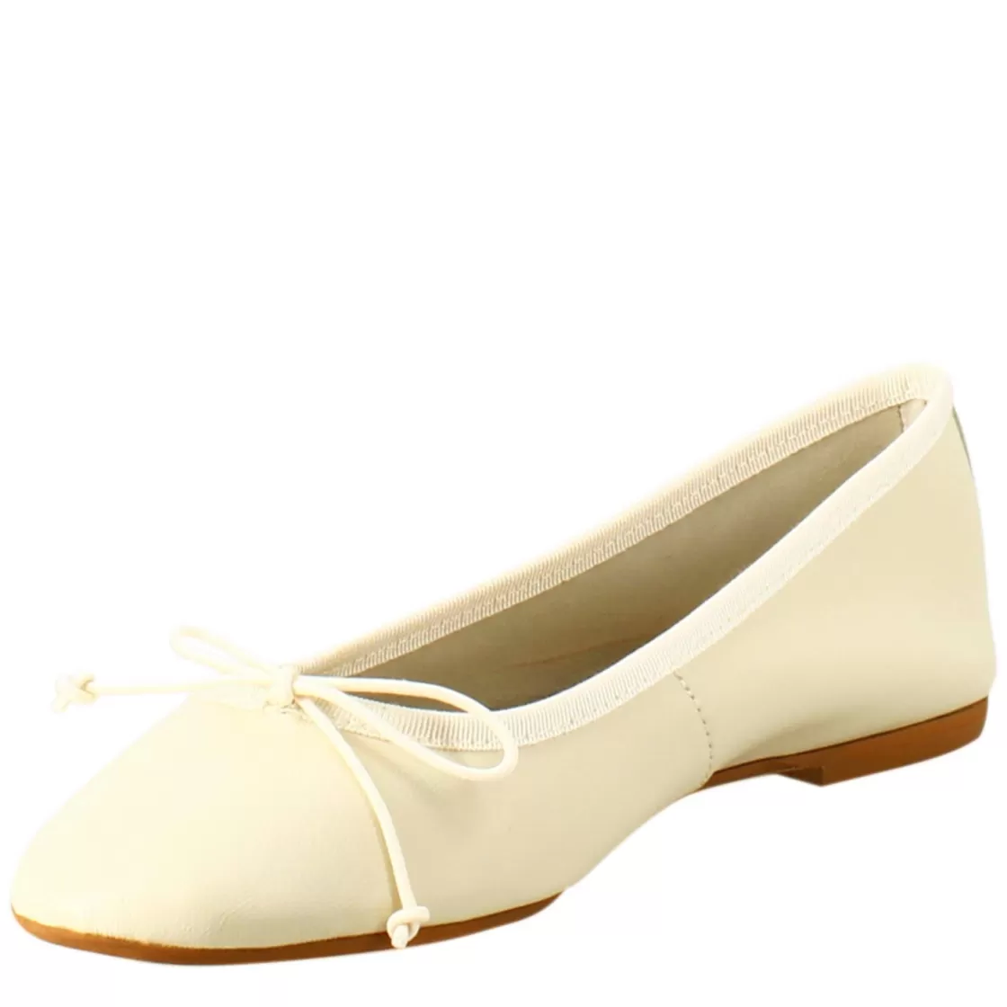 Hot Leonardo Shoes Ballerine Leggere Da Donna Color In Pelle Liscia Beige