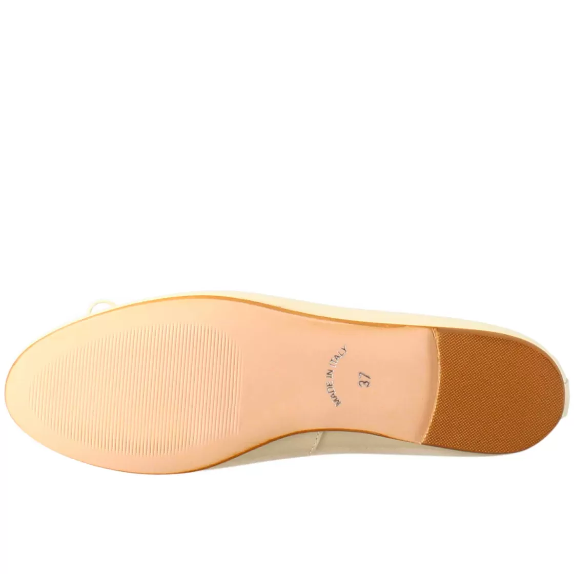 Hot Leonardo Shoes Ballerine Leggere Da Donna Color In Pelle Liscia Beige