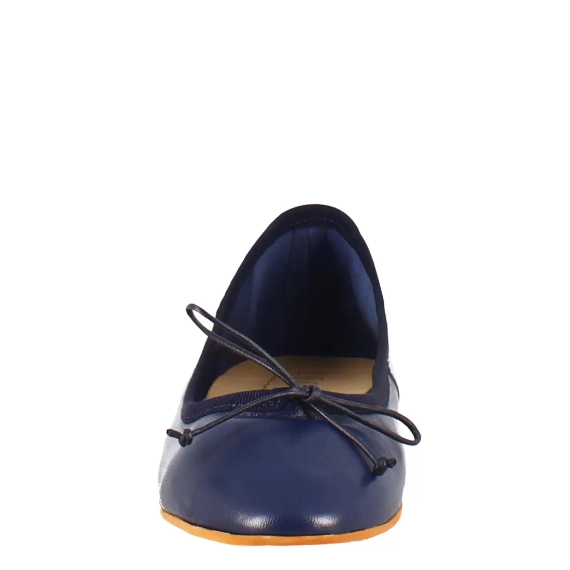 Hot Leonardo Shoes Ballerine Leggere Da Donna Color In Pelle Liscia Blu