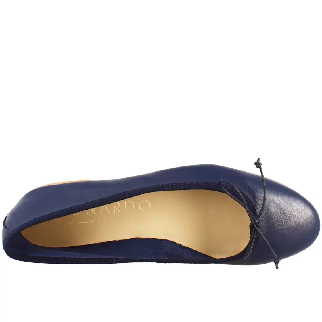 Hot Leonardo Shoes Ballerine Leggere Da Donna Color In Pelle Liscia Blu