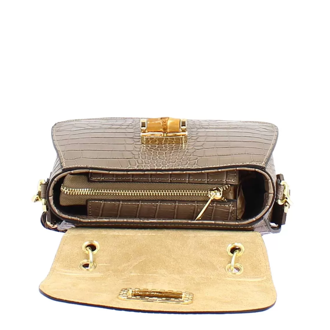 New Leonardo Shoes Borsa A Mano Artigianale Da Donna In Pelle Con Tracolla Rimovibile Beige