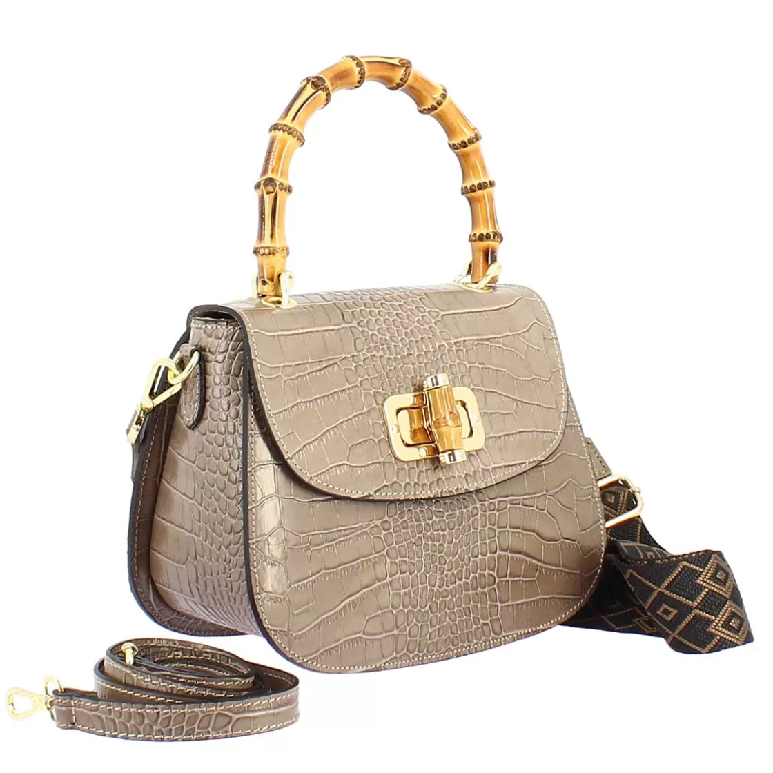 New Leonardo Shoes Borsa A Mano Artigianale Da Donna In Pelle Con Tracolla Rimovibile Beige