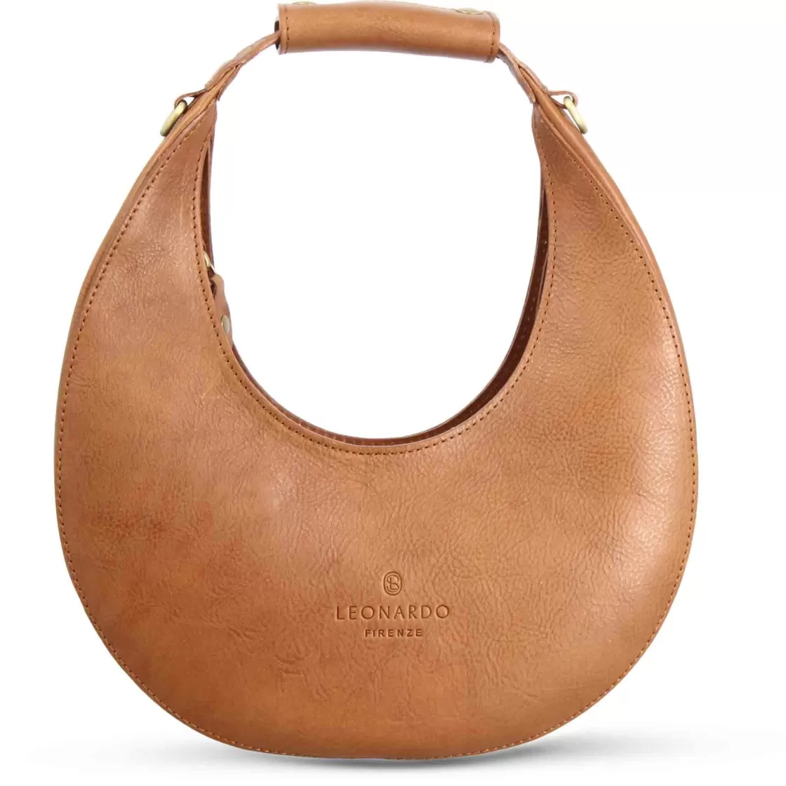 Online Leonardo Shoes Borsa A Spalla Olimpia Da Donna In Pelle Colore Marrone