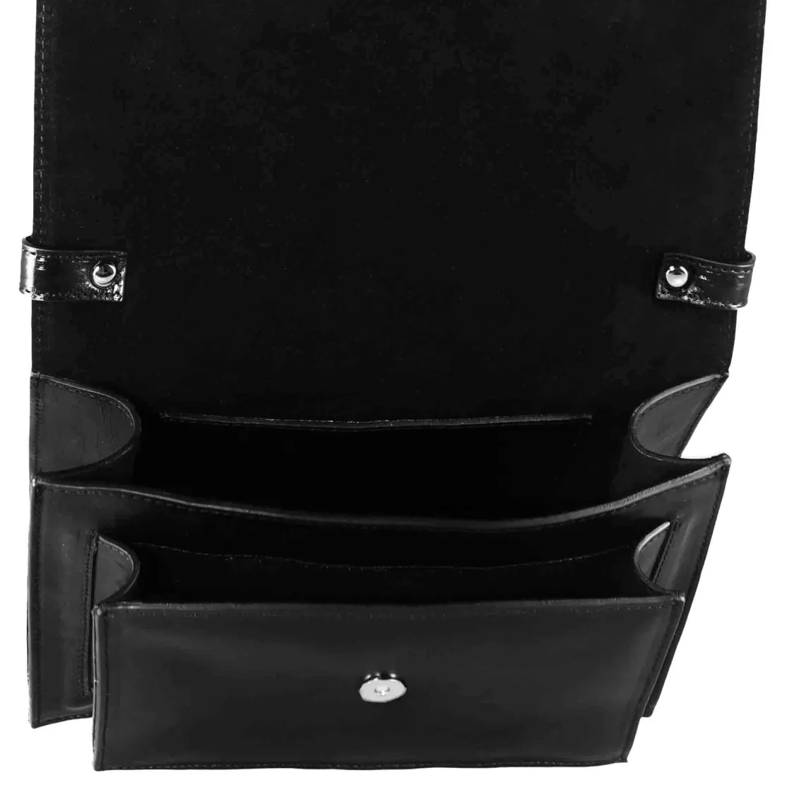 Discount Leonardo Shoes Borsa Contessina Da Donna Classica In Pelle Liscia Colore Nero
