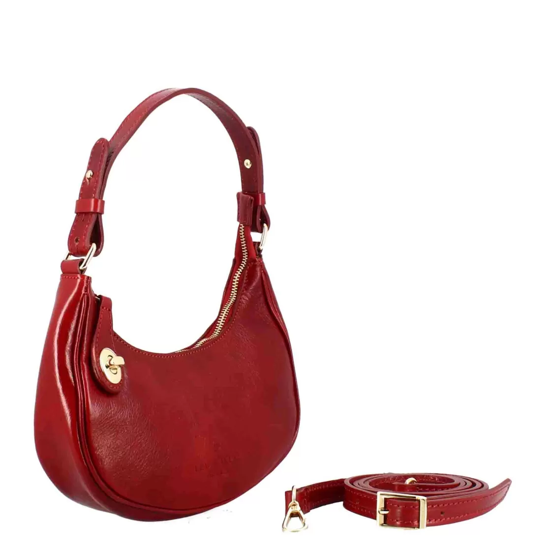 Best Leonardo Shoes Borsetta A Spalla Jane In Pelle Con Tracolla Rimovibile Colore Rosso