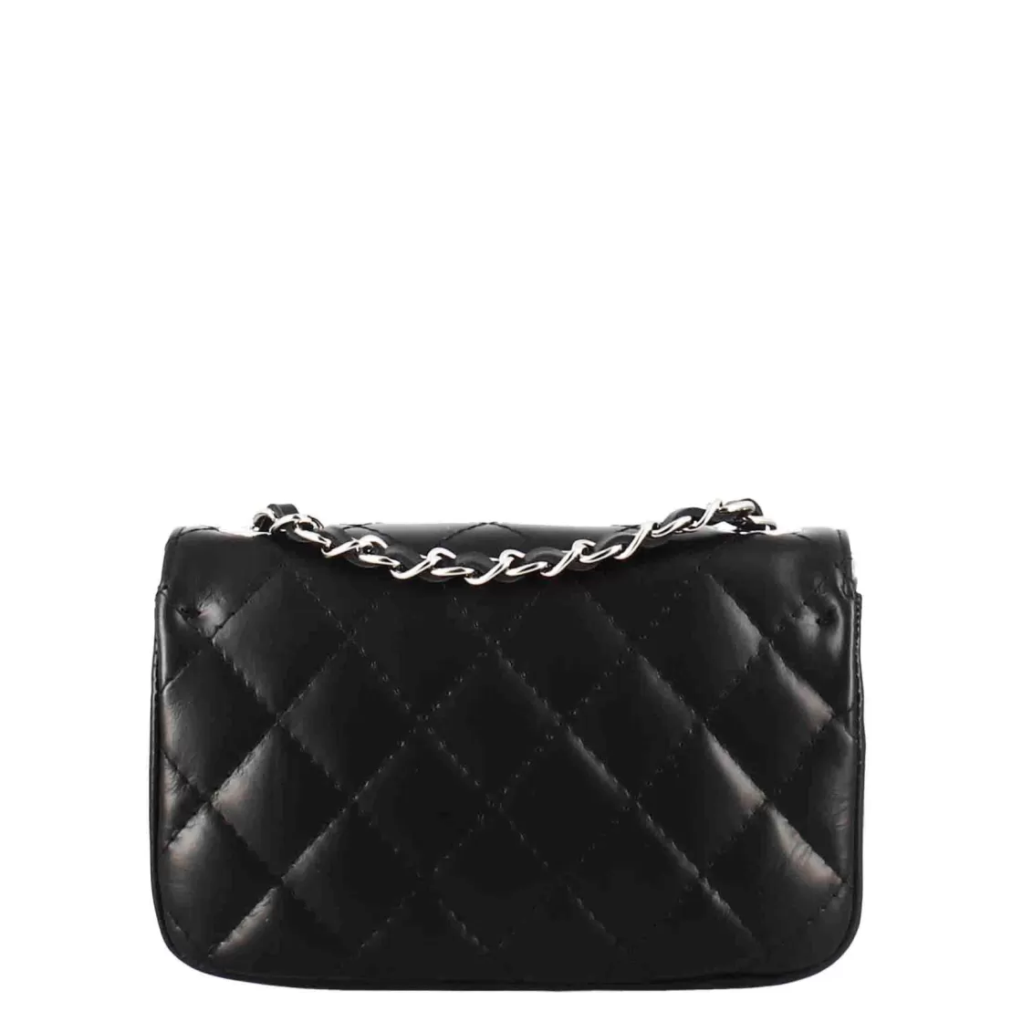 Hot Leonardo Shoes Borsetta Vanity A Tracolla In Pelle Trapuntata Colore Nero