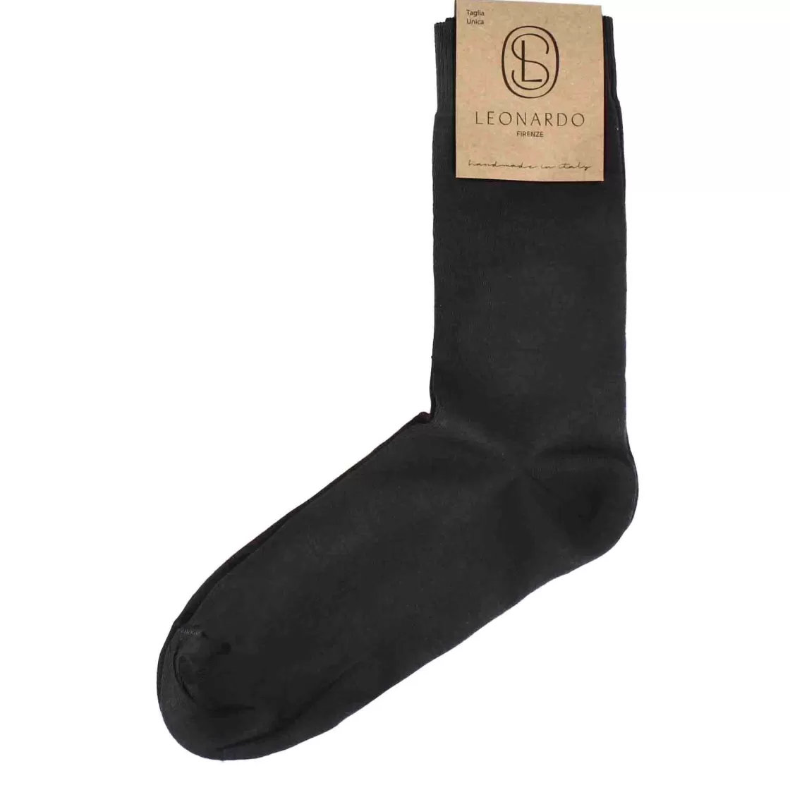 Best Sale Leonardo Shoes Calzini Da Uomo In Cotone Tinta Unita Colore Grigio