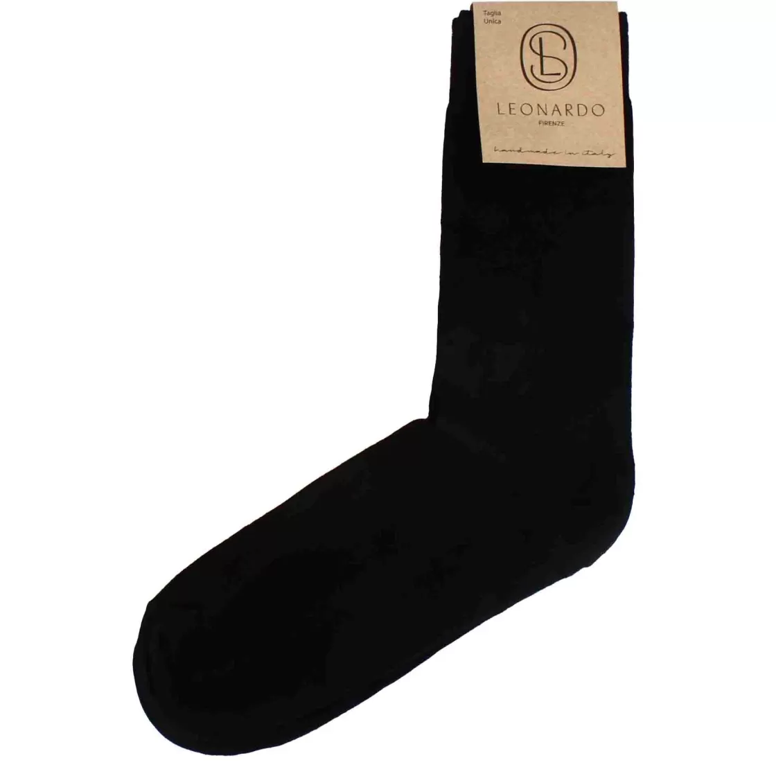 New Leonardo Shoes Calzini Da Uomo In Cotone Tinta Unita Colore Nero