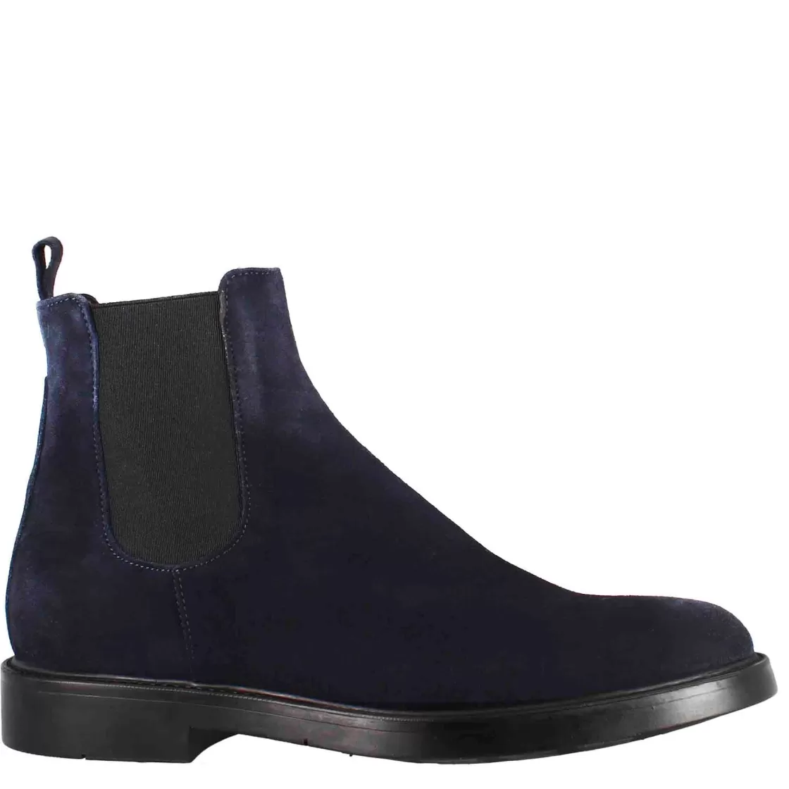 Best Leonardo Shoes Chelsea Boot Da Uomo In Pelle Scamosciata Di Colore Blu Scuro