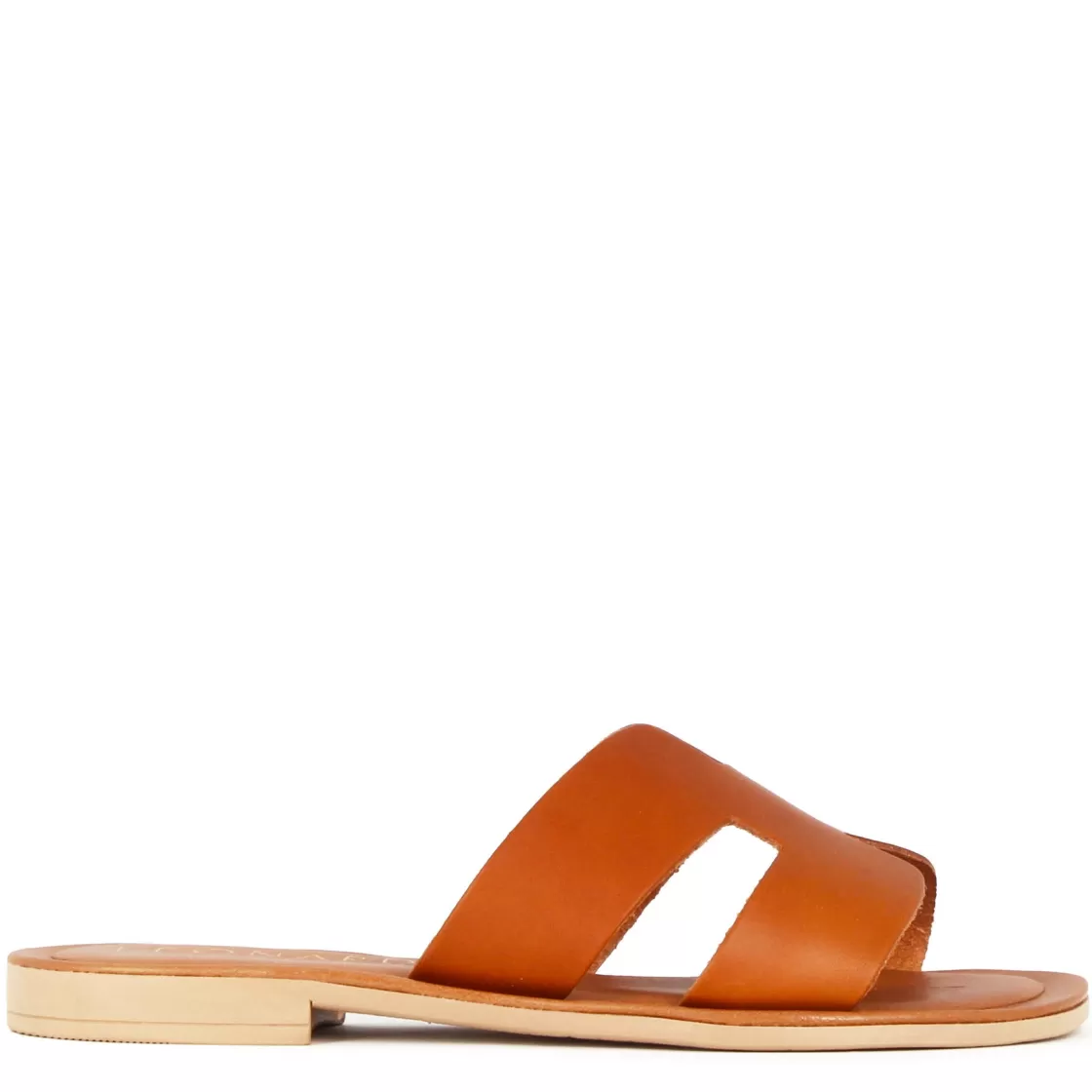 Fashion Leonardo Shoes Ciabattine Da Donna In Pelle Colore Marrone Chiaro
