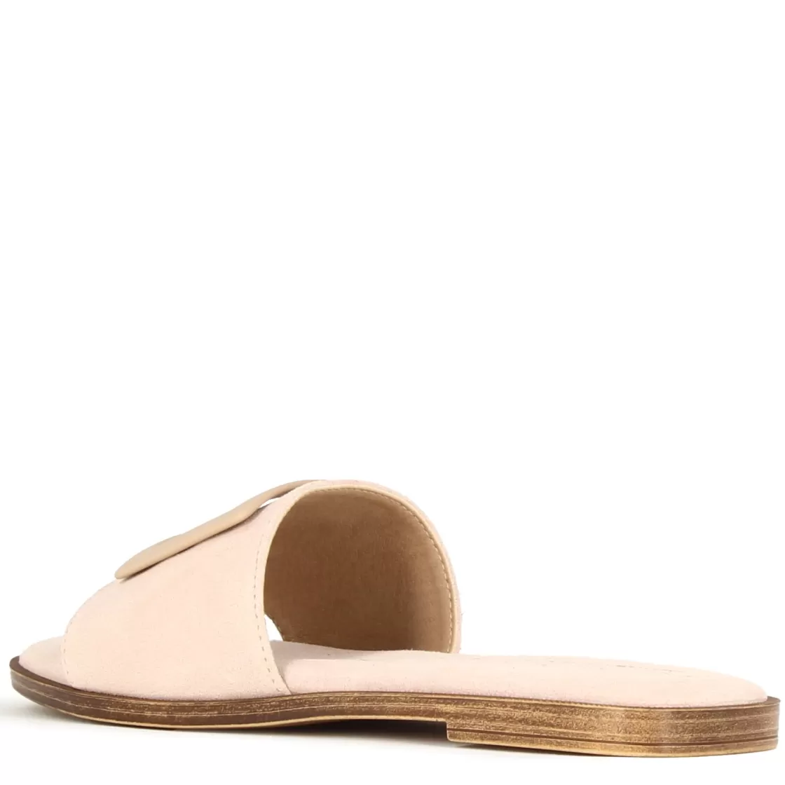 New Leonardo Shoes Ciabattine Da Donna Scamosciate Con Fascia Colore Beige