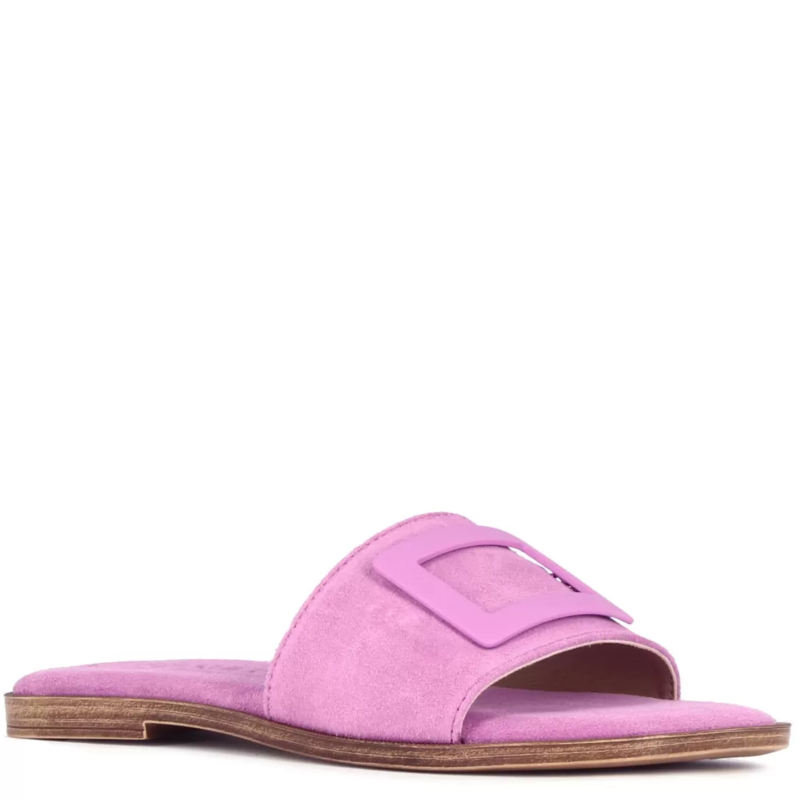 Best Sale Leonardo Shoes Ciabattine Da Donna Scamosciate Con Fascia Colore Viola