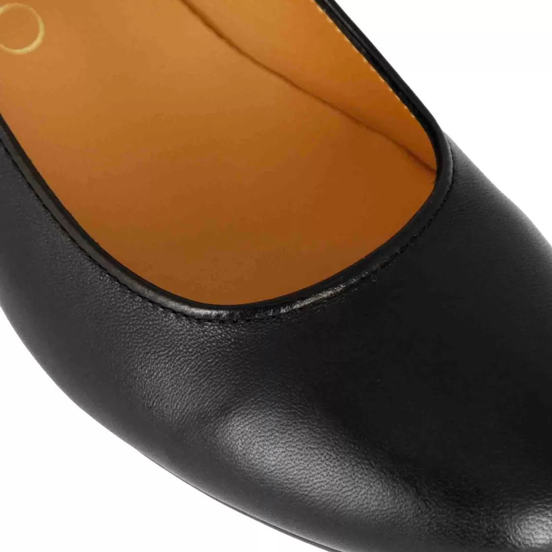 Flash Sale Leonardo Shoes Décolleté Classica Da Donna In Pelle Liscia Colore Nero