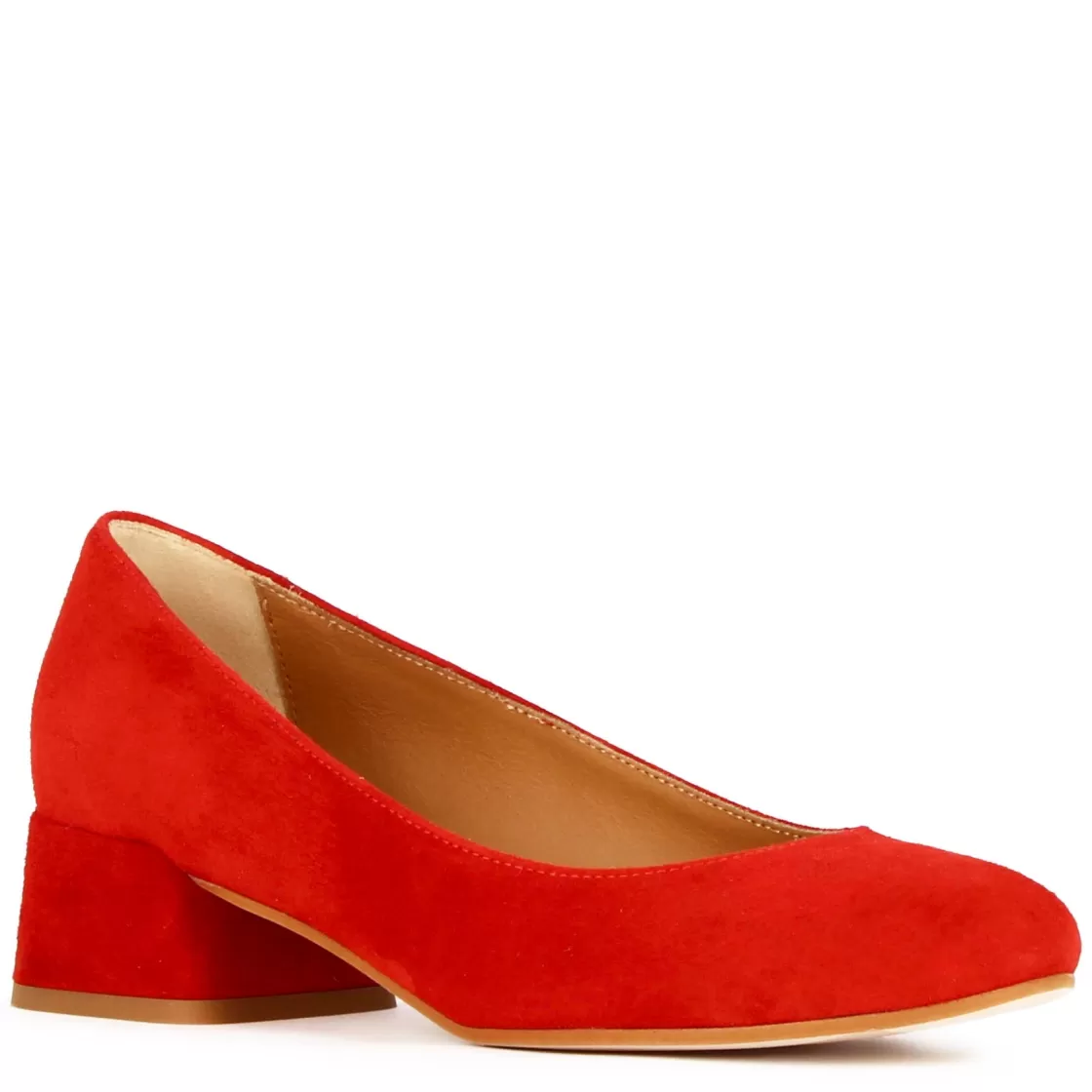 Hot Leonardo Shoes Décolleté Classica Da Donna In Pelle Scamosciata Colore Rosso