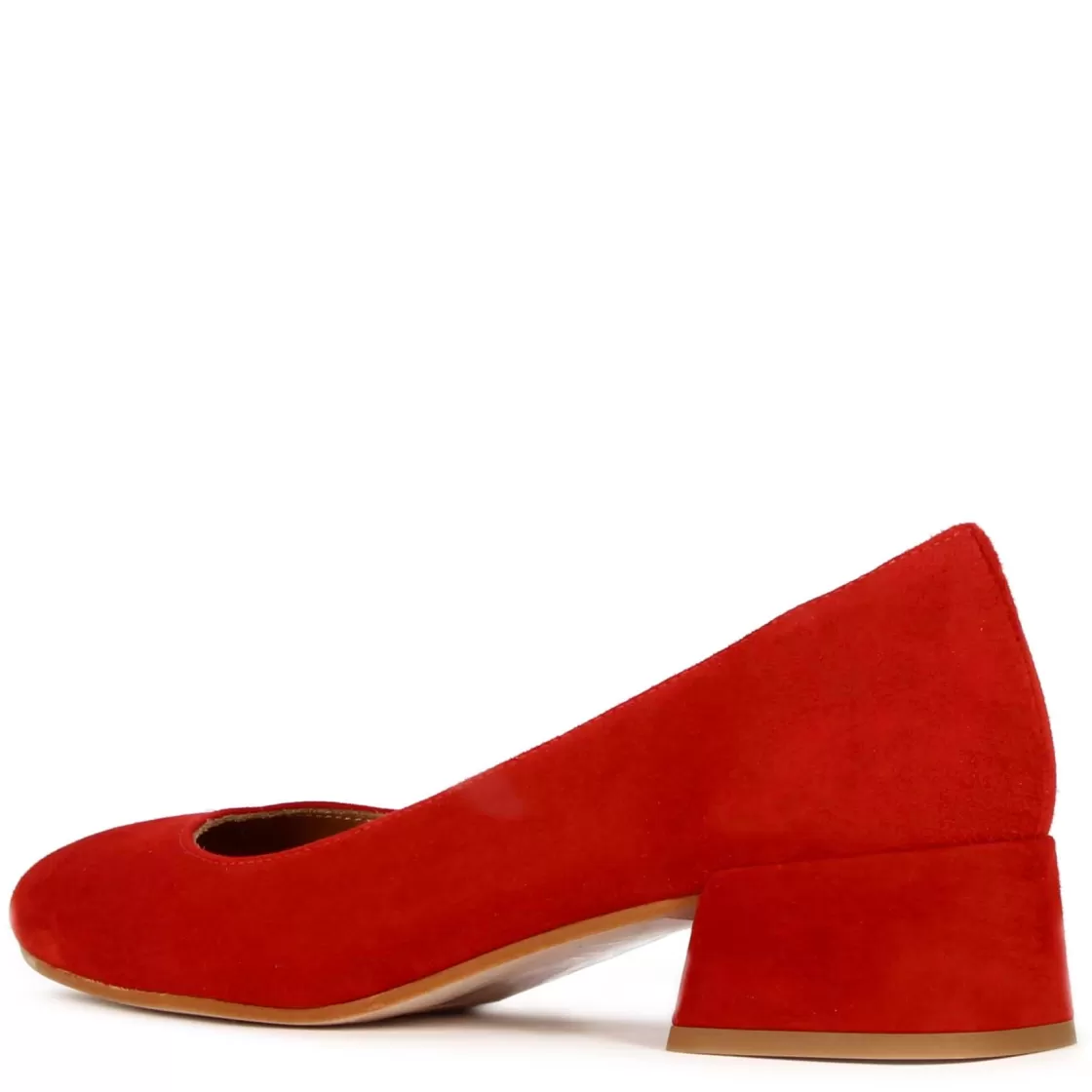 Hot Leonardo Shoes Décolleté Classica Da Donna In Pelle Scamosciata Colore Rosso