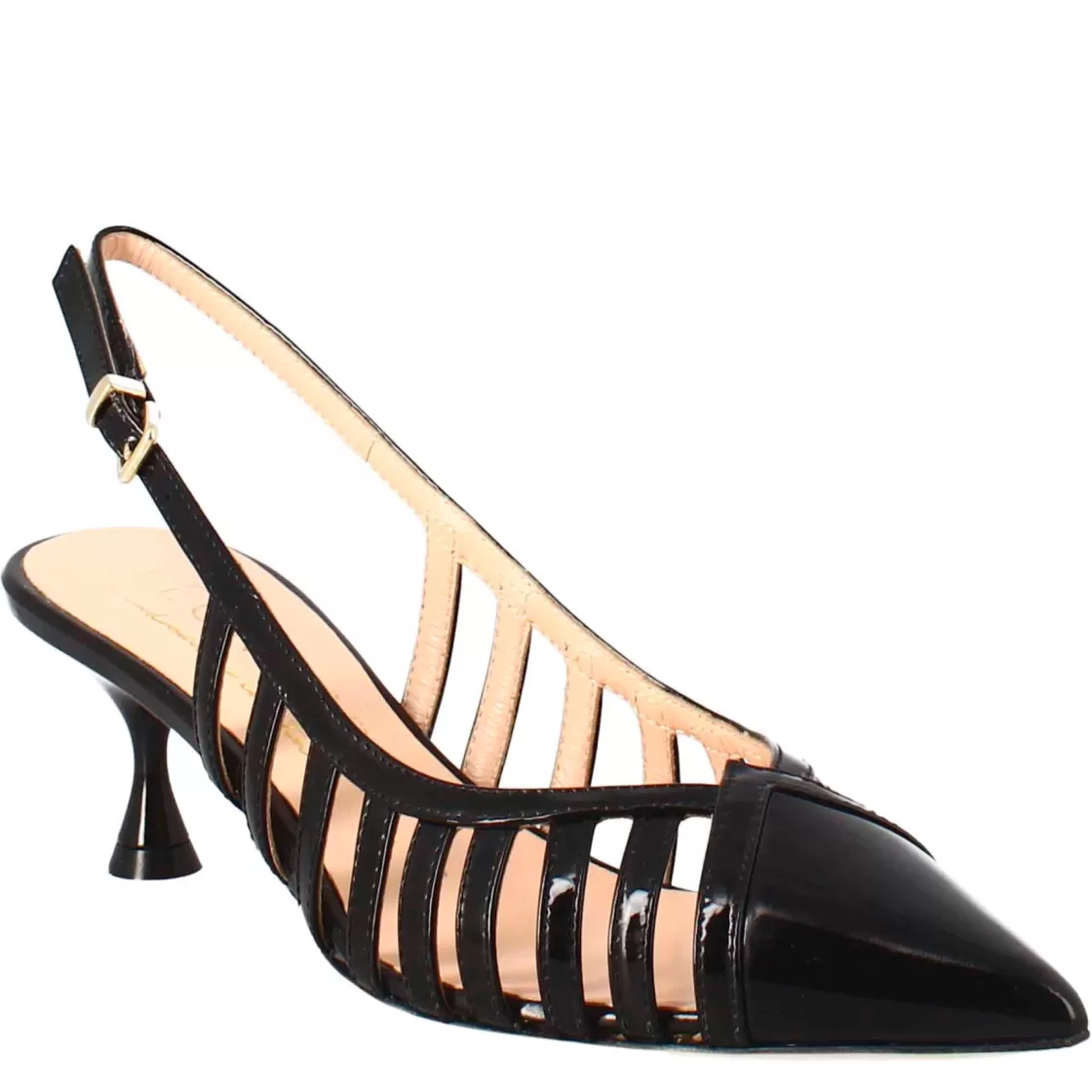 Best Leonardo Shoes Décolleté Da Donna In Pelle Verniciata Colore A Punta Nero