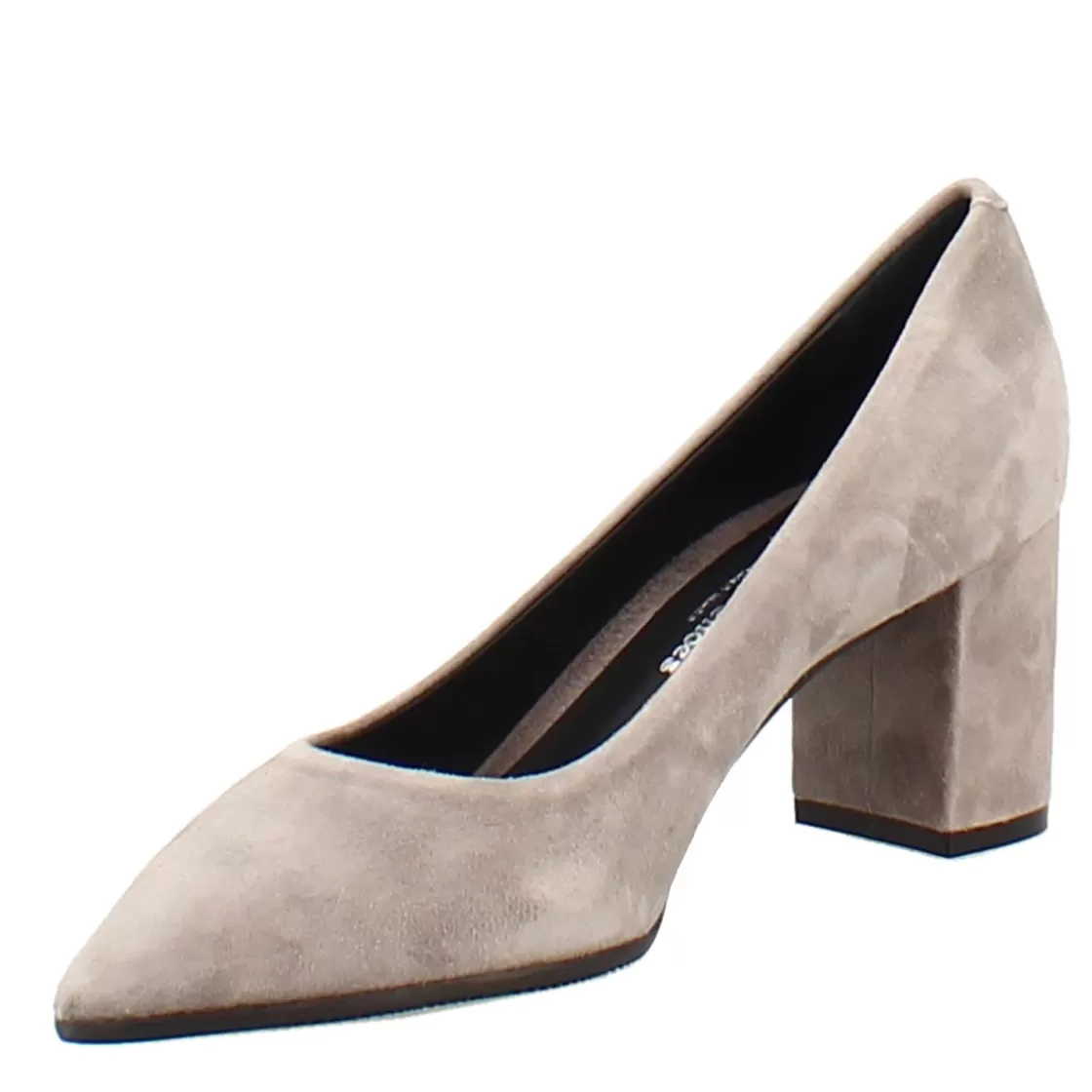 Fashion Leonardo Shoes Décolleté In Camoscio Colore Tortora Con Tacco Alto Grigio