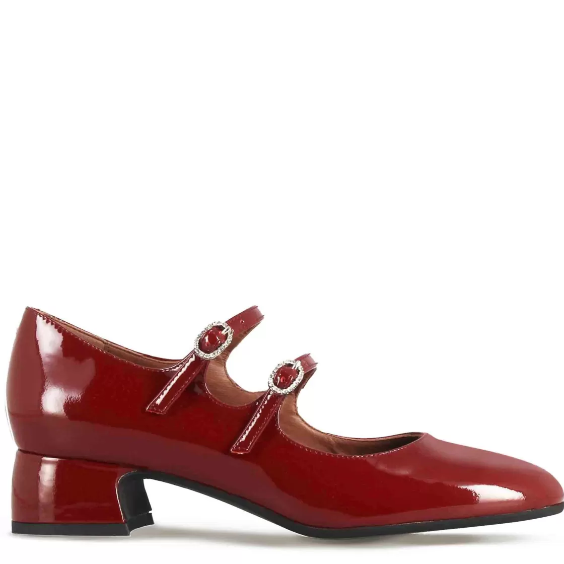 Online Leonardo Shoes Décolleté Mary Jane In Pelle Verniciata Colore Bordeaux Nero