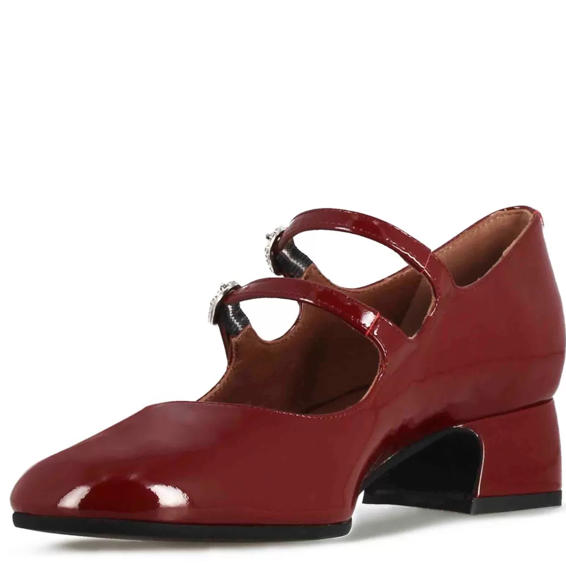 Online Leonardo Shoes Décolleté Mary Jane In Pelle Verniciata Colore Bordeaux Nero