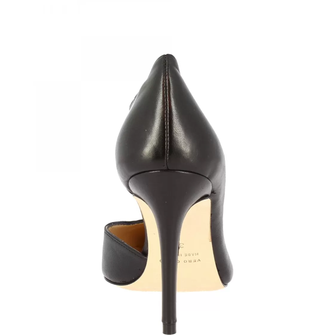 Shop Leonardo Shoes Decoltè A Punta Eleganti Con Tacco Alto Da Donna Fatte A Mano In Nappa Nera Nero