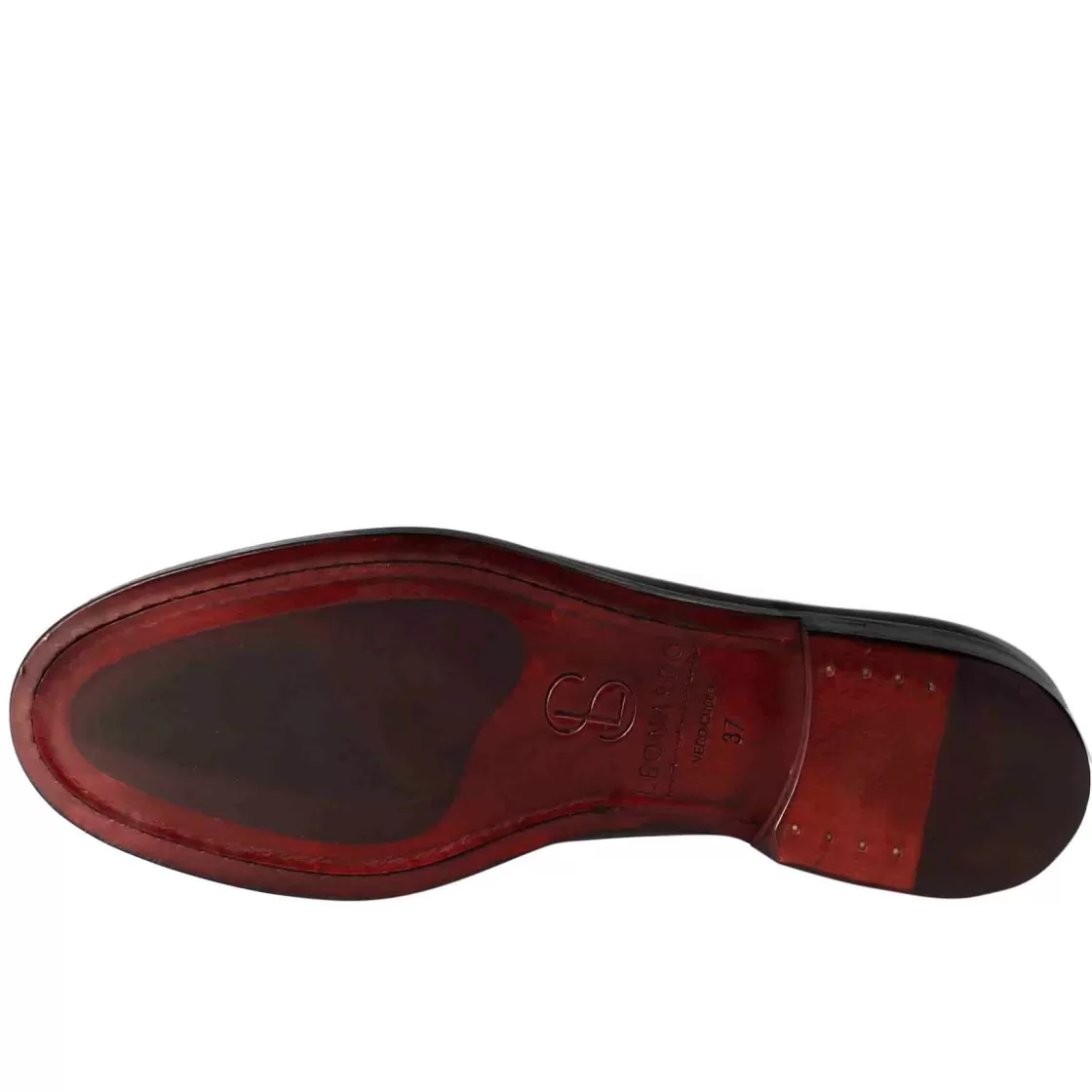 Shop Leonardo Shoes Derby Da Donna In Pelle Liscia Colore Scuro Marrone