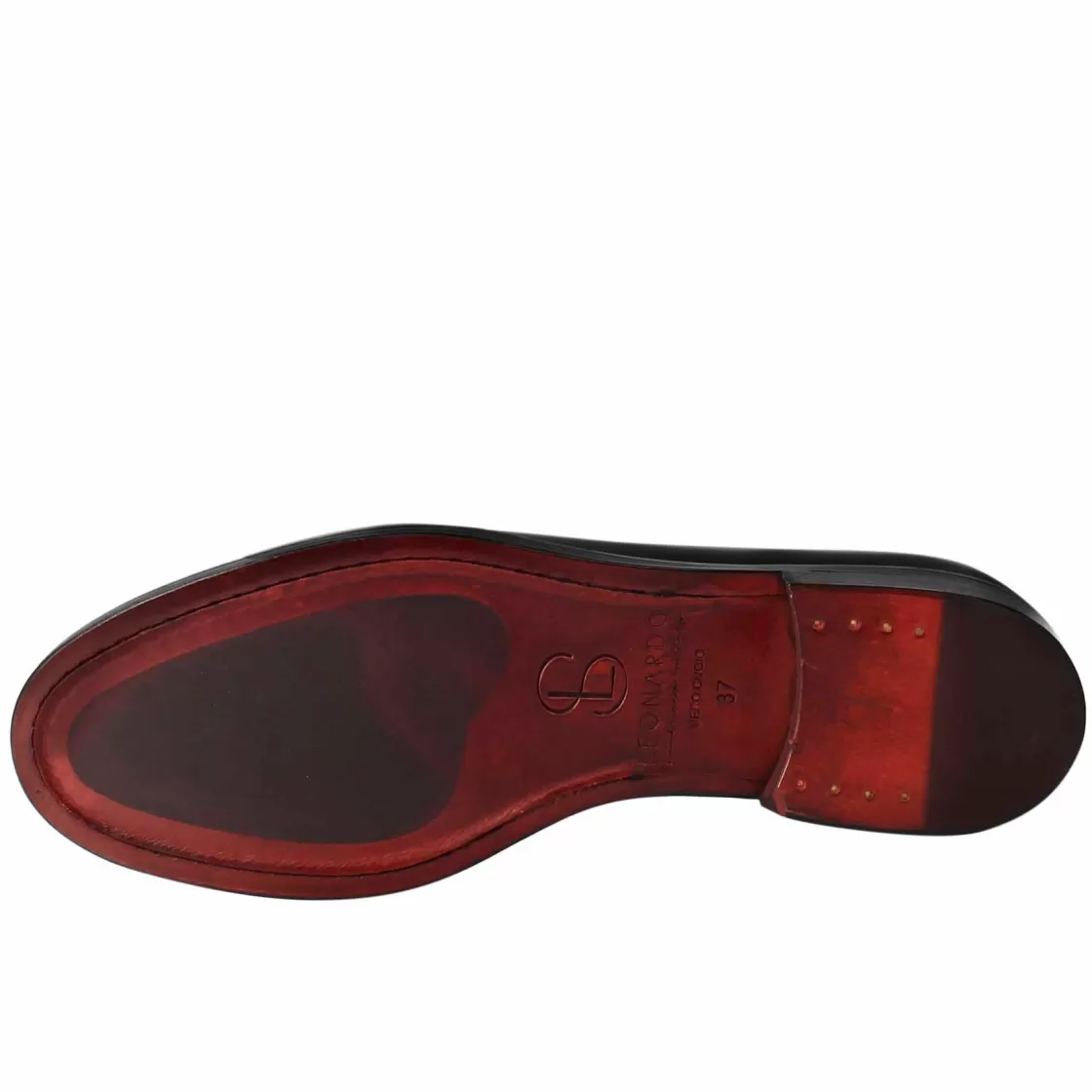 Outlet Leonardo Shoes Derby Da Donna Liscio In Pelle Colore Nero