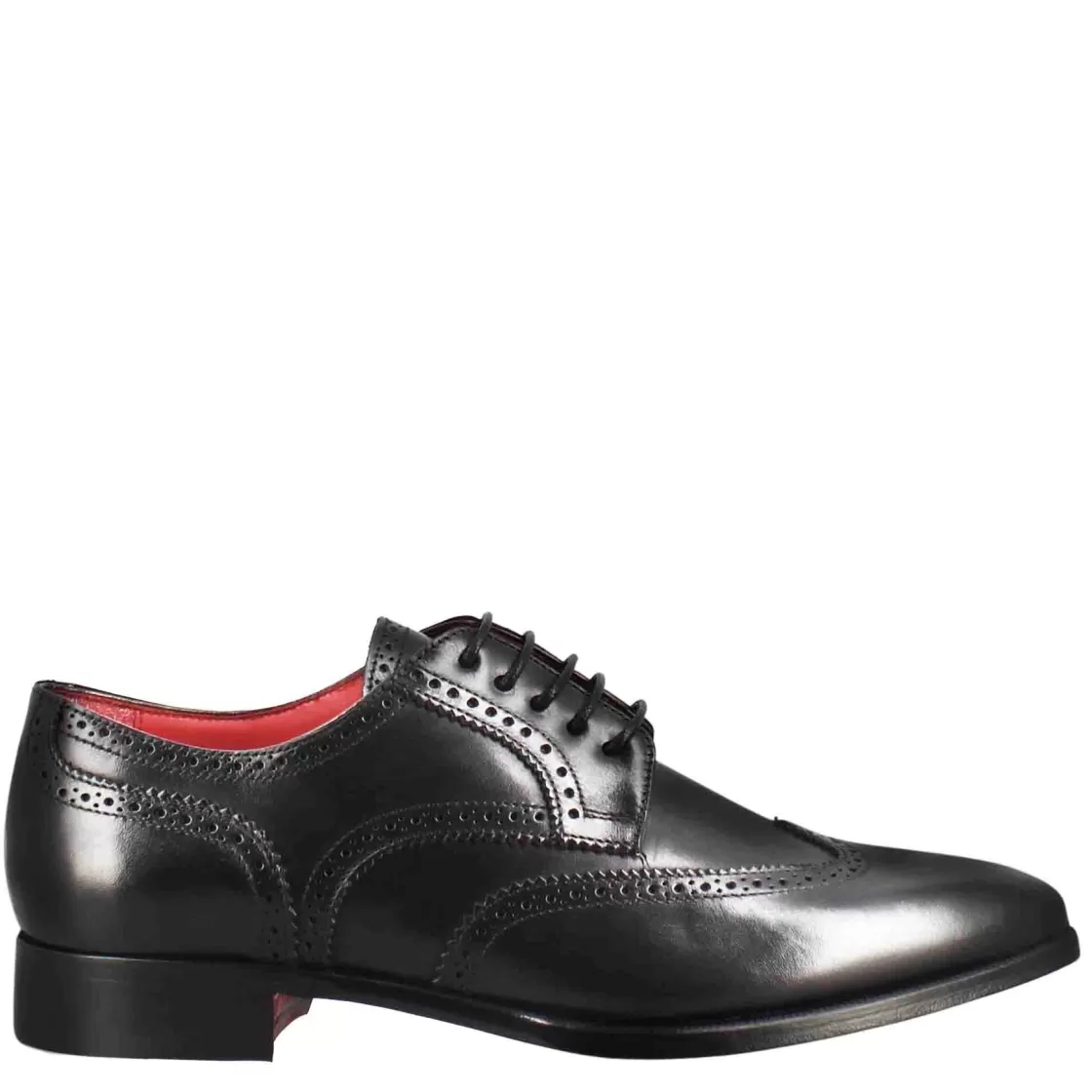 Best Leonardo Shoes Derby Da Uomo In Pelle Colore Con Coda Di Rondine E Punta Squadrata Nero