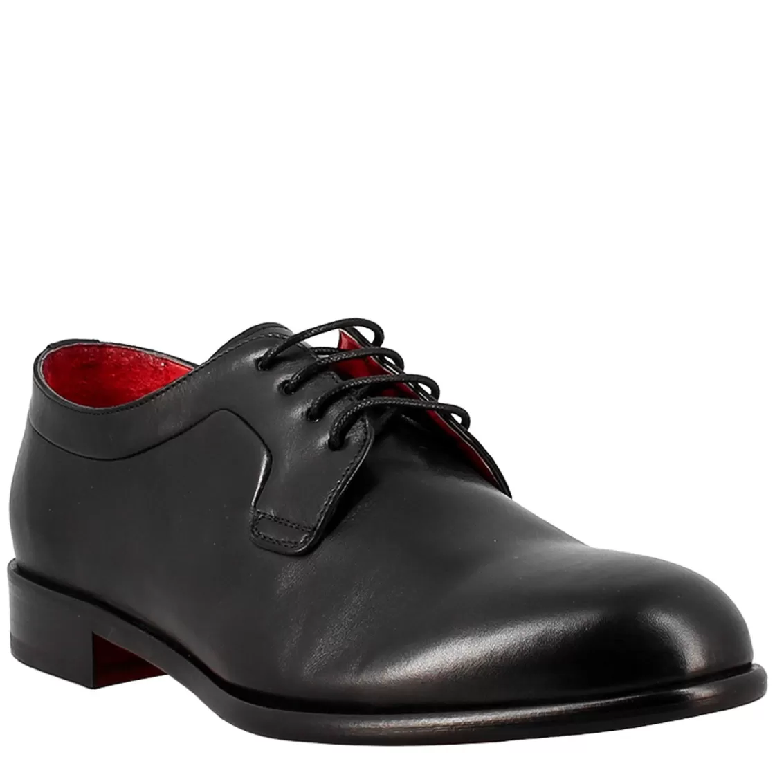 Best Sale Leonardo Shoes Derby Elegante Da Uomo In Pelle Liscia Nero