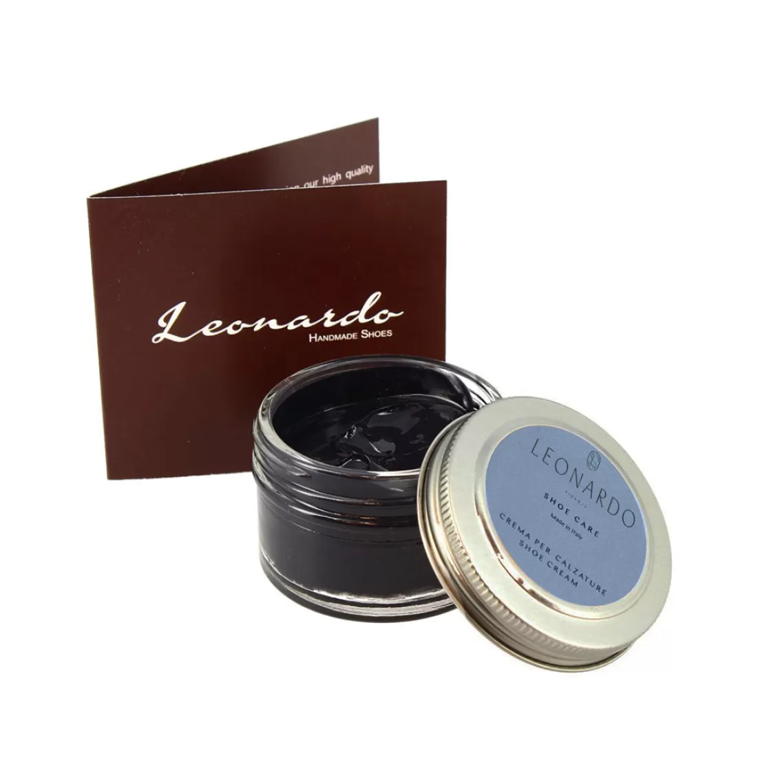 Best Sale Leonardo Shoes Lucido Da Scarpe Colore Nero Crema Per Calzature In Pelle 50 Ml