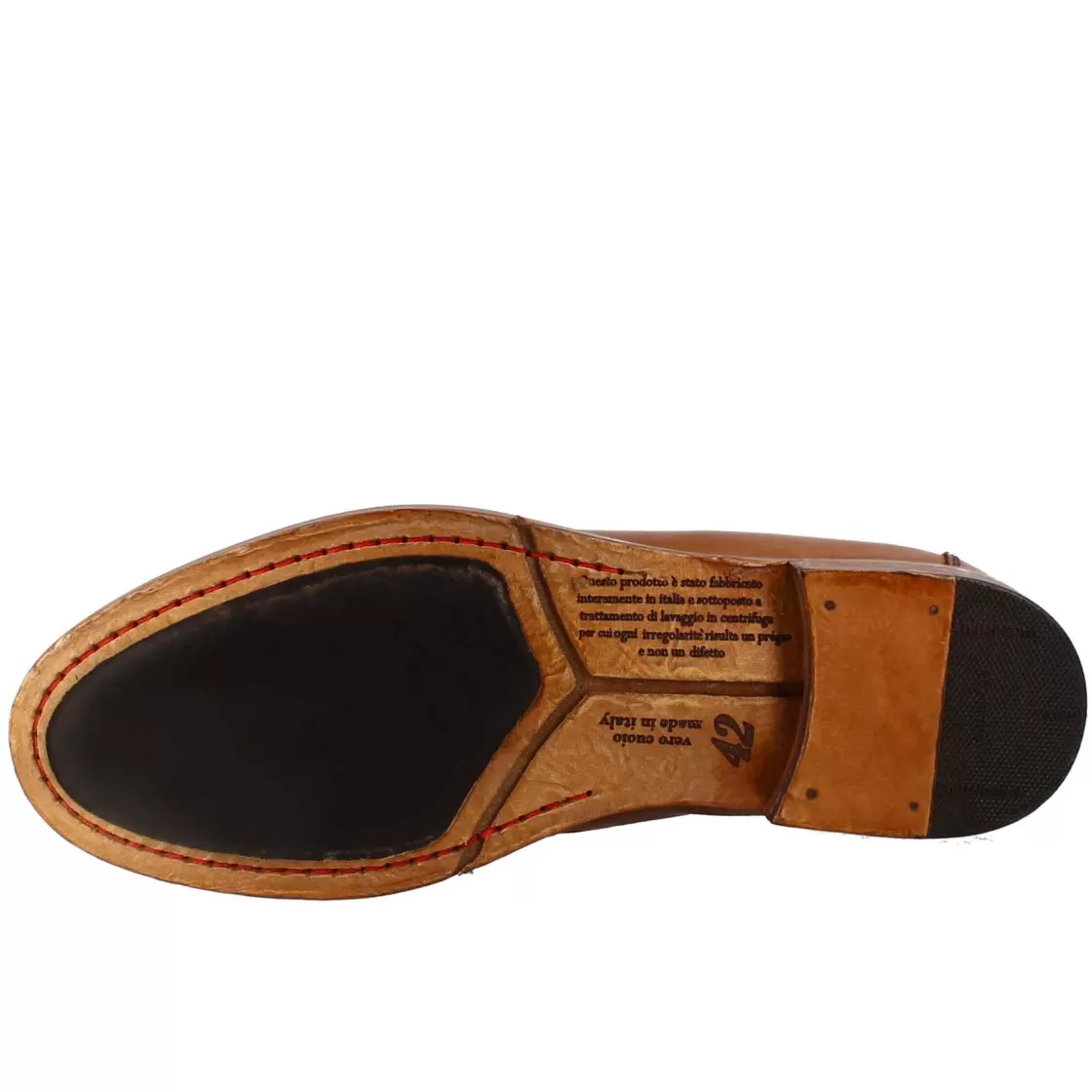 Discount Leonardo Shoes Mocassino Beige Vintage Elegante Da Uomo In Pelle Liscia Marrone