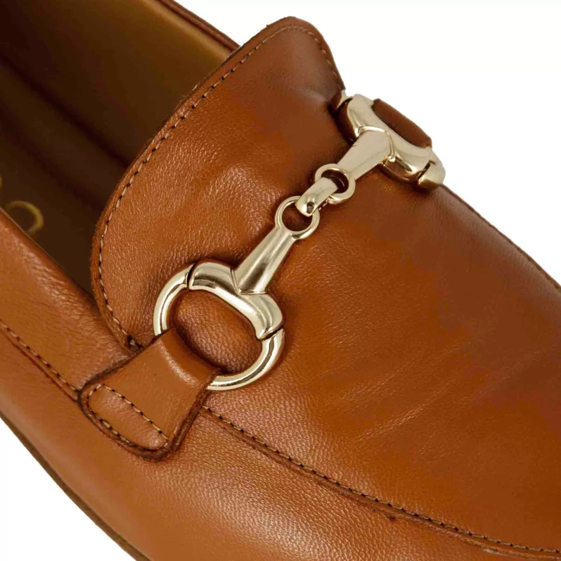 Online Leonardo Shoes Mocassino Classico Da Donna Con Morsetto In Pelle Colore Marrone