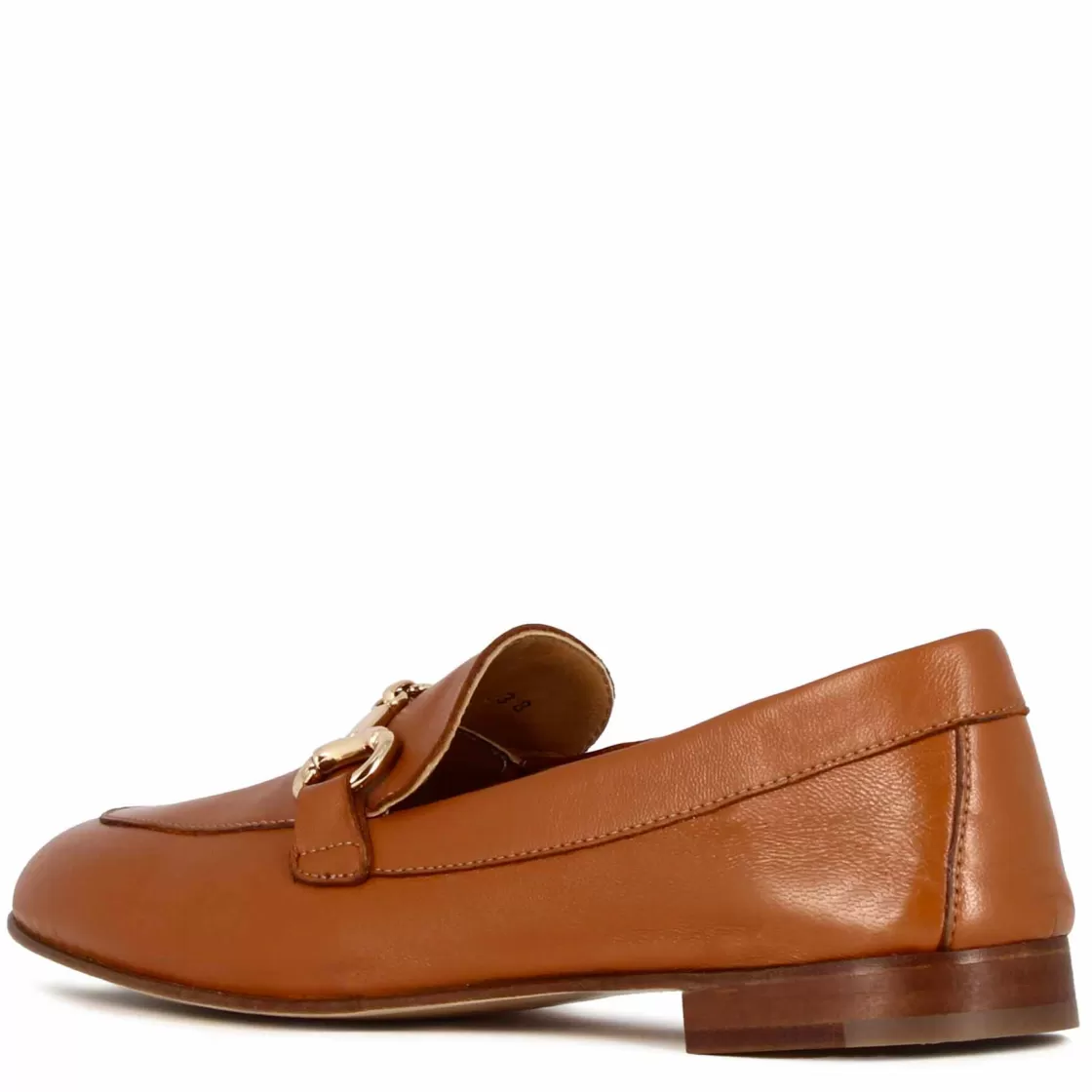 Online Leonardo Shoes Mocassino Classico Da Donna Con Morsetto In Pelle Colore Marrone