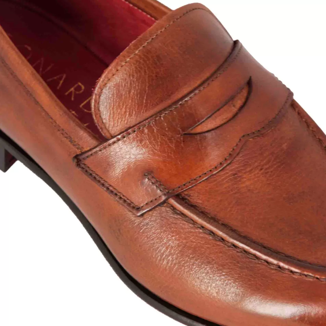 Hot Leonardo Shoes Mocassino Classico Da Uomo In Pelle Colore Chiaro Marrone