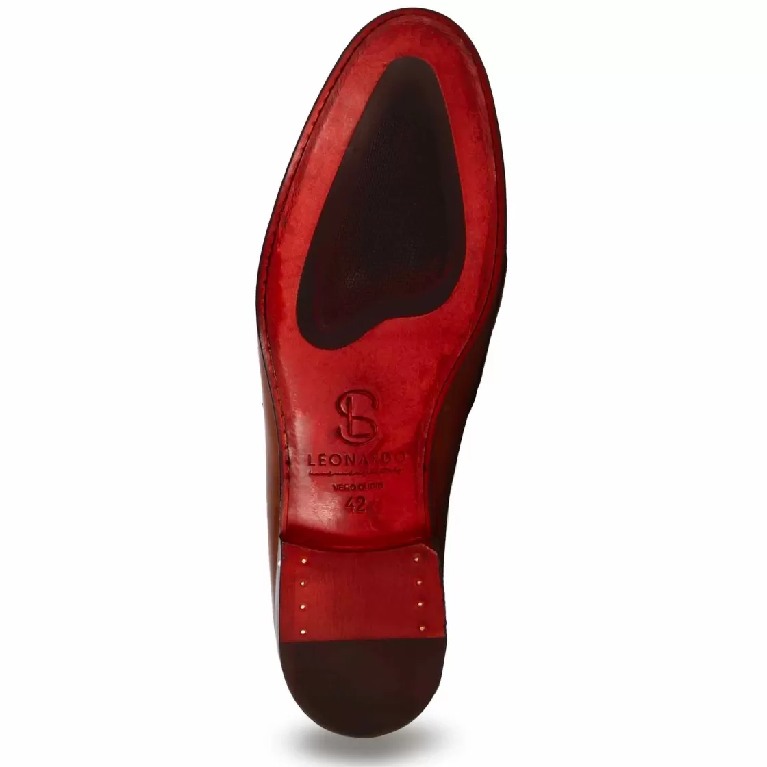 Hot Leonardo Shoes Mocassino Classico Da Uomo In Pelle Colore Chiaro Marrone