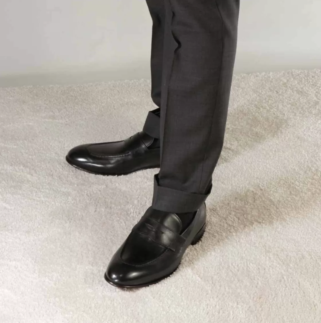 Online Leonardo Shoes Mocassino Classico Da Uomo In Pelle Colore Nero