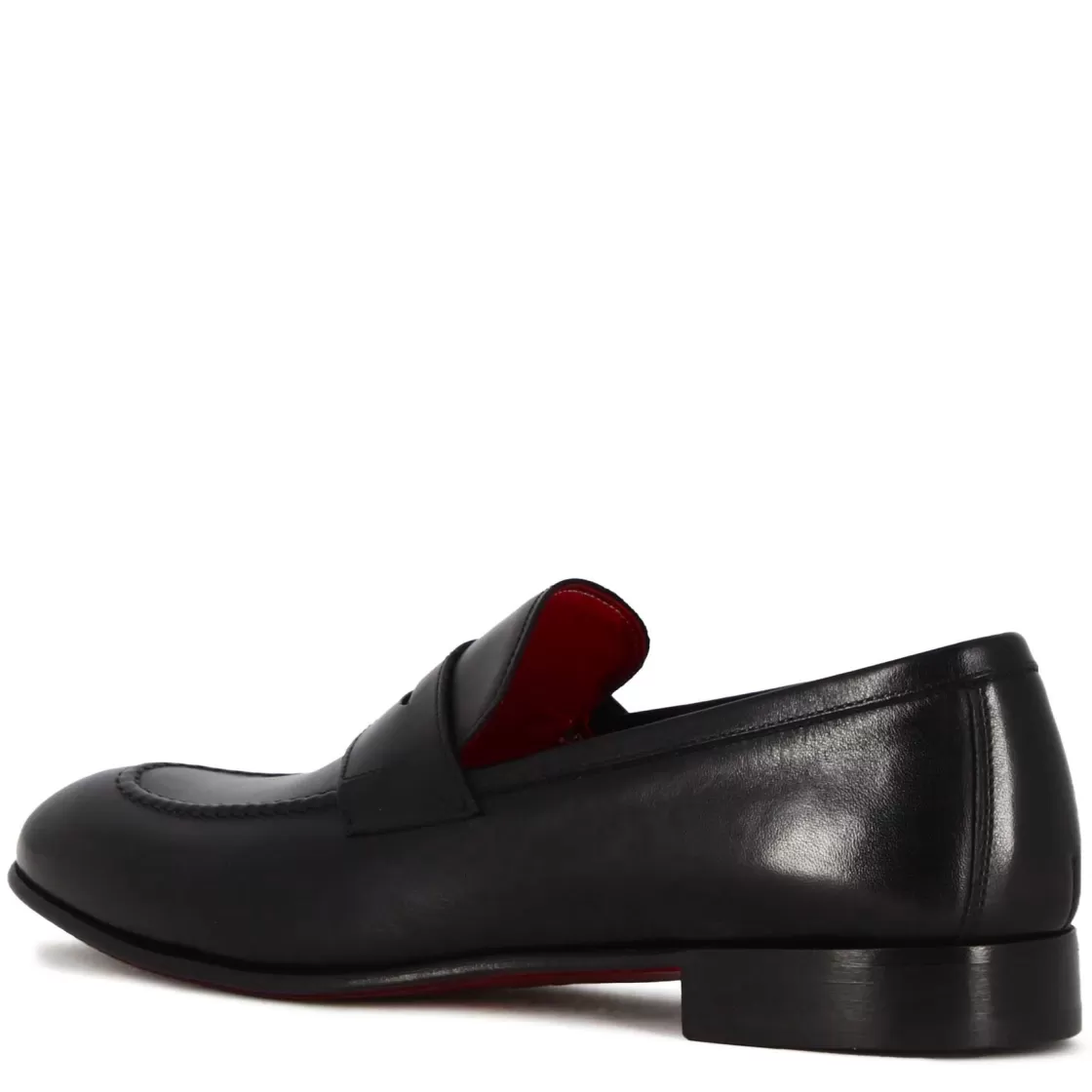 Online Leonardo Shoes Mocassino Classico Da Uomo In Pelle Colore Nero