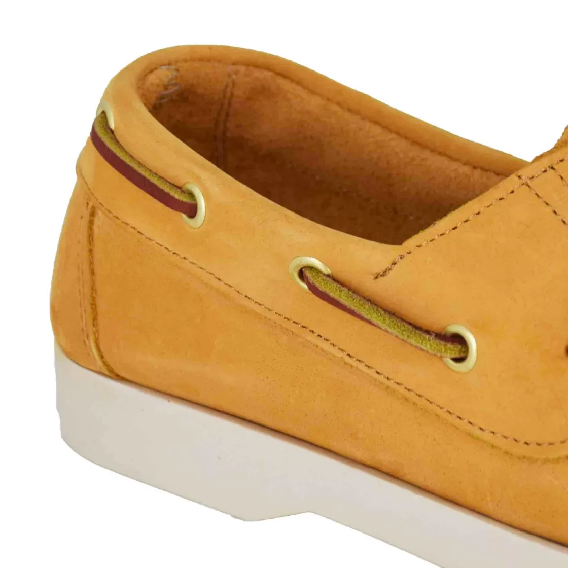 Online Leonardo Shoes Mocassino Da Barca Da Donna In Camoscio Colore Giallo