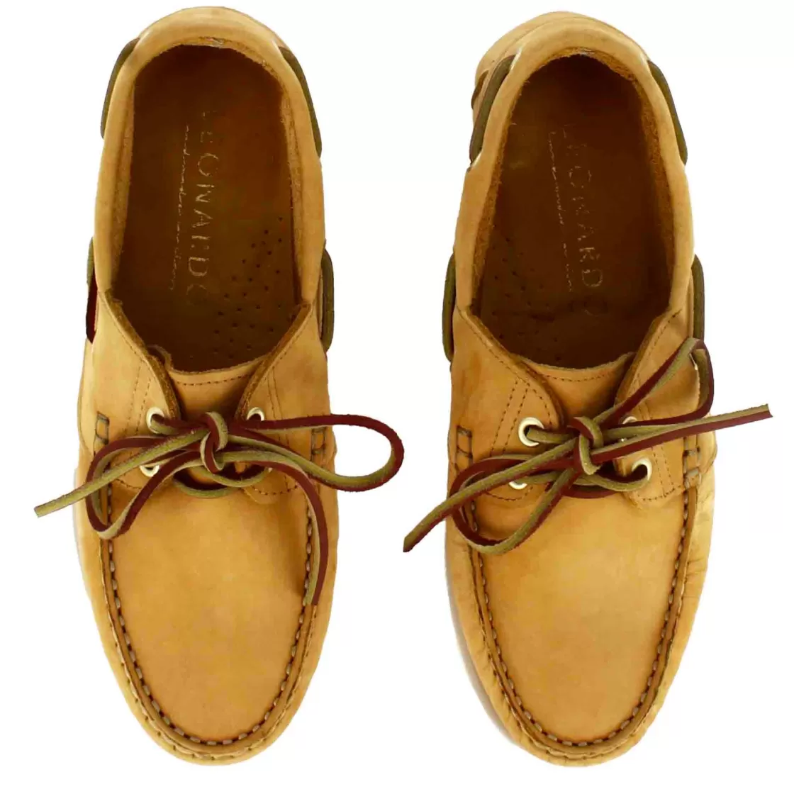Online Leonardo Shoes Mocassino Da Barca Da Donna In Camoscio Colore Giallo