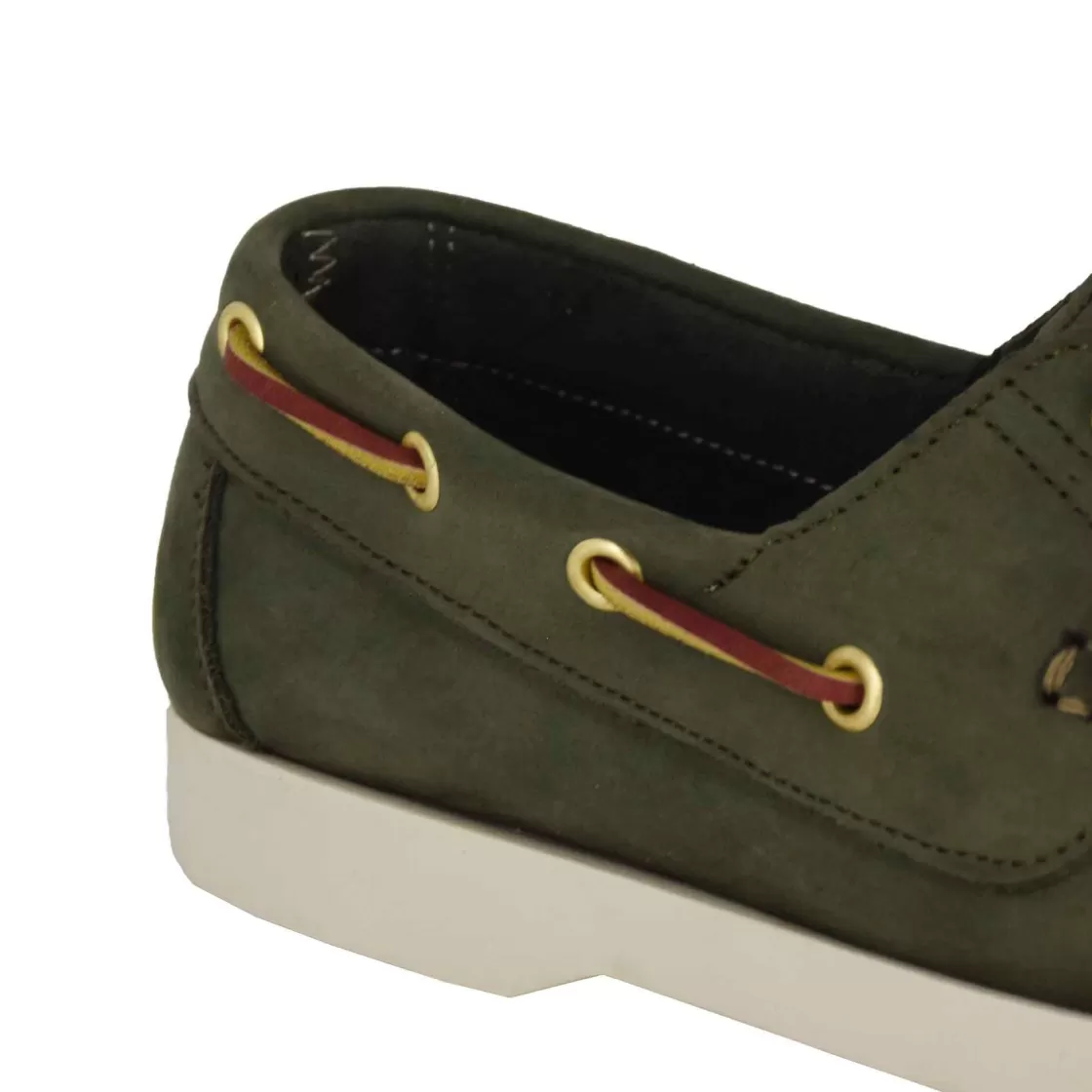 Sale Leonardo Shoes Mocassino Da Barca Da Donna In Camoscio Colore Verde