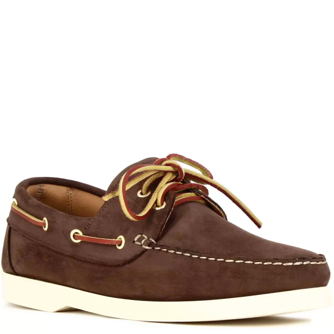 Clearance Leonardo Shoes Mocassino Da Barca Da Uomo In Camoscio Colore Marrone Scuro