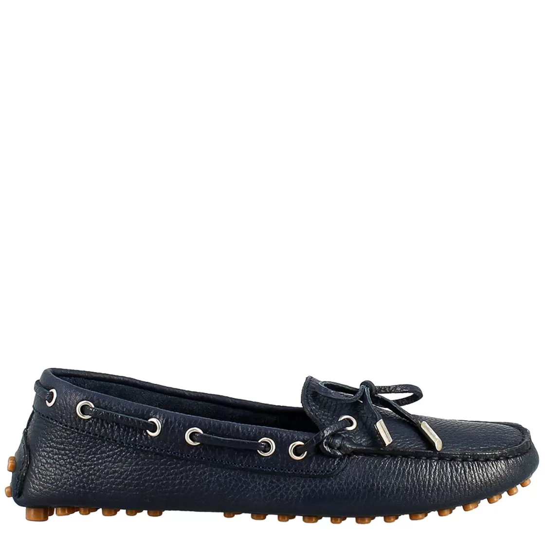 Cheap Leonardo Shoes Mocassino Da Donna Con Lacci In Pelle Blu