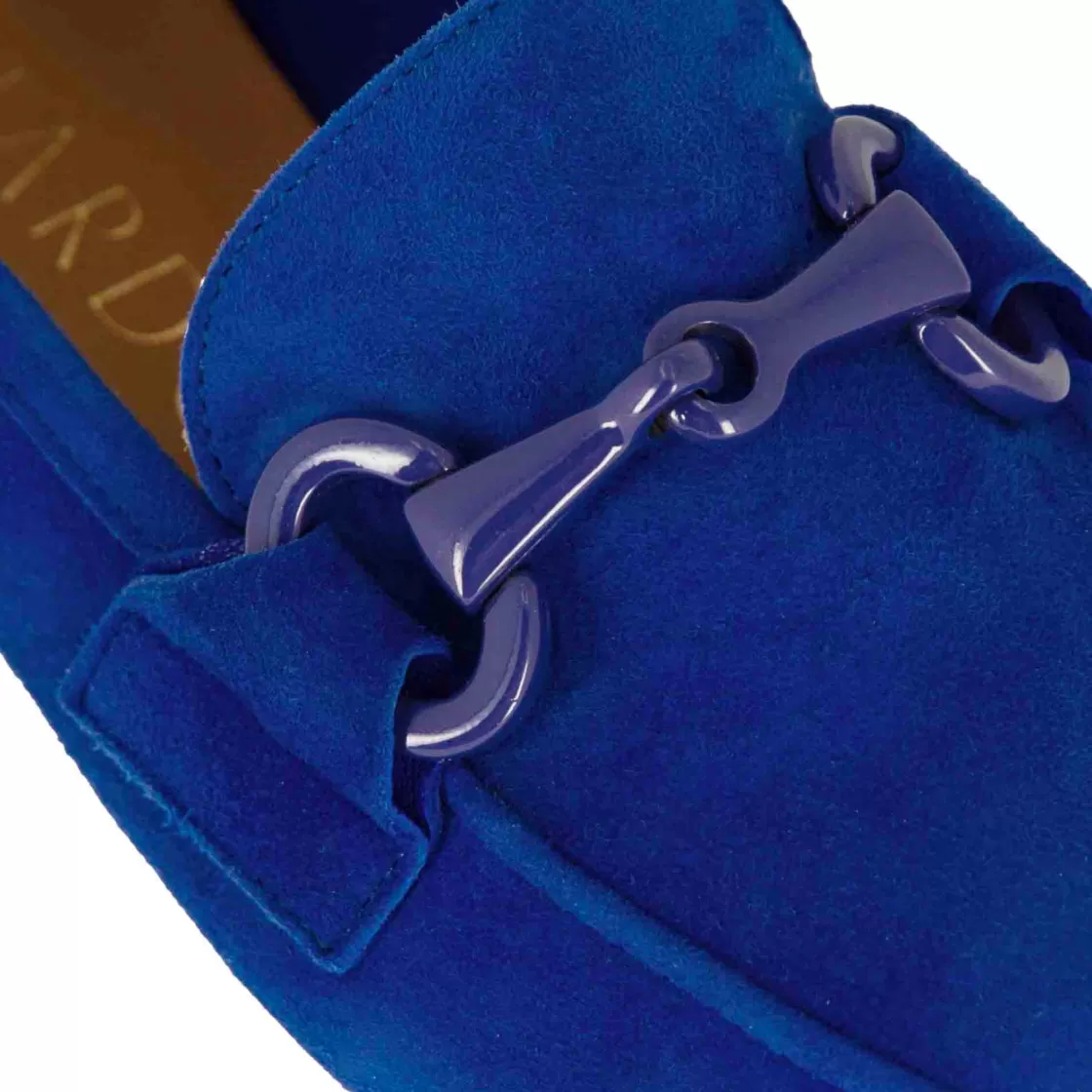 Online Leonardo Shoes Mocassino Da Donna In Pelle Scamosciata Con Morsetto Colore Blu