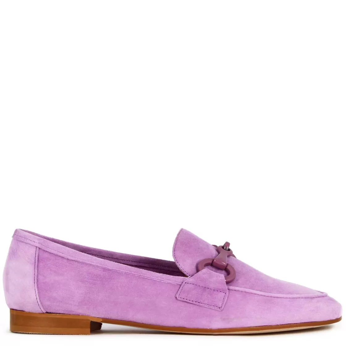 Discount Leonardo Shoes Mocassino Da Donna In Pelle Scamosciata Con Morsetto Colore Viola