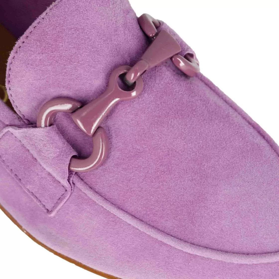 Discount Leonardo Shoes Mocassino Da Donna In Pelle Scamosciata Con Morsetto Colore Viola